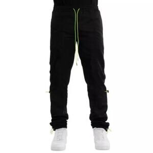 Mens Casual Side Pockets Adjustable Elastic Cord Hyper Jogger‎ Pants Size Medium
